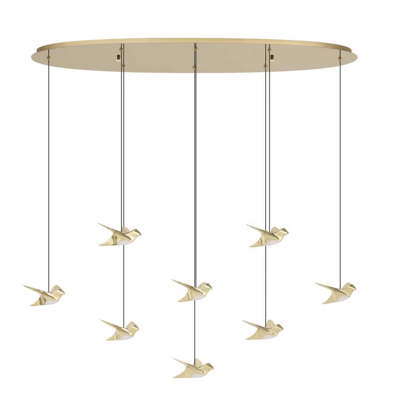 [gebraucht] B-ware Eglo Stars Of Light Pendelleuchte Hängelampe Led Paratebueno Messing Vogeldes396