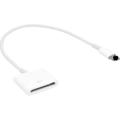 Adaptateur Lightning Vers 30 Broches, Avec Câble De Données, Compatible Avec La Charge Et Les Appareils Ios 13/13pm/12pm/11pm/xs/8p/ipad/ipod