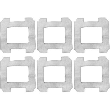 6pcs Cleaning Cloth For Ecovacs Winbot W2 / W2 Omni / W1 / W1 Pro Window Cleaning Robot Replacement Part, Microfiber Mop Cloth Washable Wipes Accessories