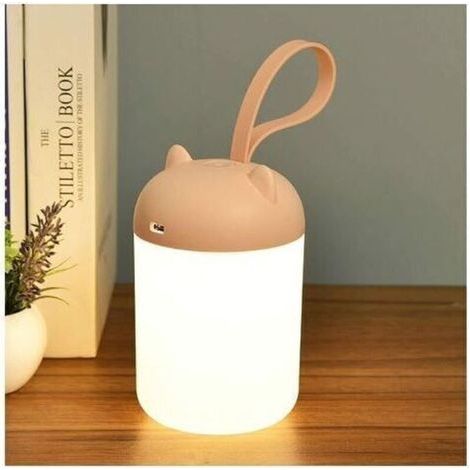 Veilleuse Portable Pour Enfants – Lampe De Chevet Rechargeable – Éclairage Led 3000k – Autonomie 10h – Gradation Continue – Design Compact