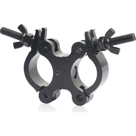 Crochet Jeux De Lumières Dj Truss Clamp 40mm-52mm Crochet De Fixation Projecteur, Porteur 300kg Double Collier De Serrage Pivotant Eclairage Light Fixation Sur Tube Rond