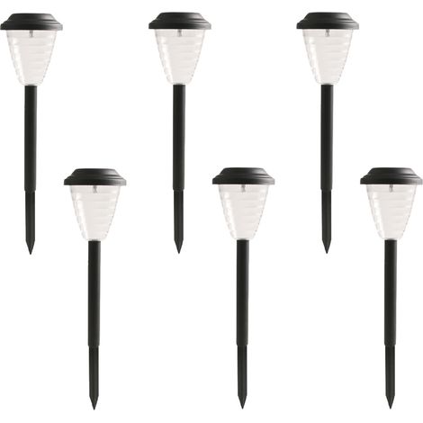 Solar Light - 6 Pieces - Ip44 Waterproof - Abs Plastic - Automatic Color Changing - For Garden Pathway Lawn Terrace - 6 Pcs