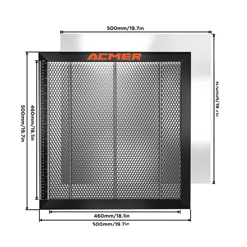 Lasergefräster Wabentisch, Robuste Metallkonstruktion, Schnelle Wärmeableitung, 500 X 500 Mm