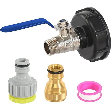 Ibc-wassertank-adapter 1/2", Ibc-kugelhahn-adapter, Ibc-tank Wasserbehälter-zubehör Für Bewässerungsschläuche