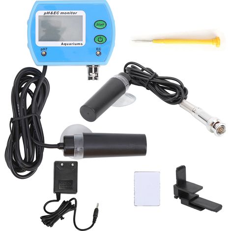测试eur Ph-mètre Ec 2-en-1 Professionnel, Moniteur Multifonction Qualité Eau Ph/ec Pour Aquarium, Prise Ue 220v