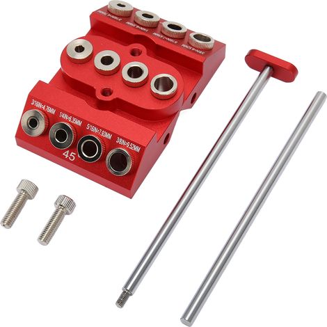 30 45 90 Angled Drill Guide Extended Positioning Multi Angle Woodworking Drill Jig