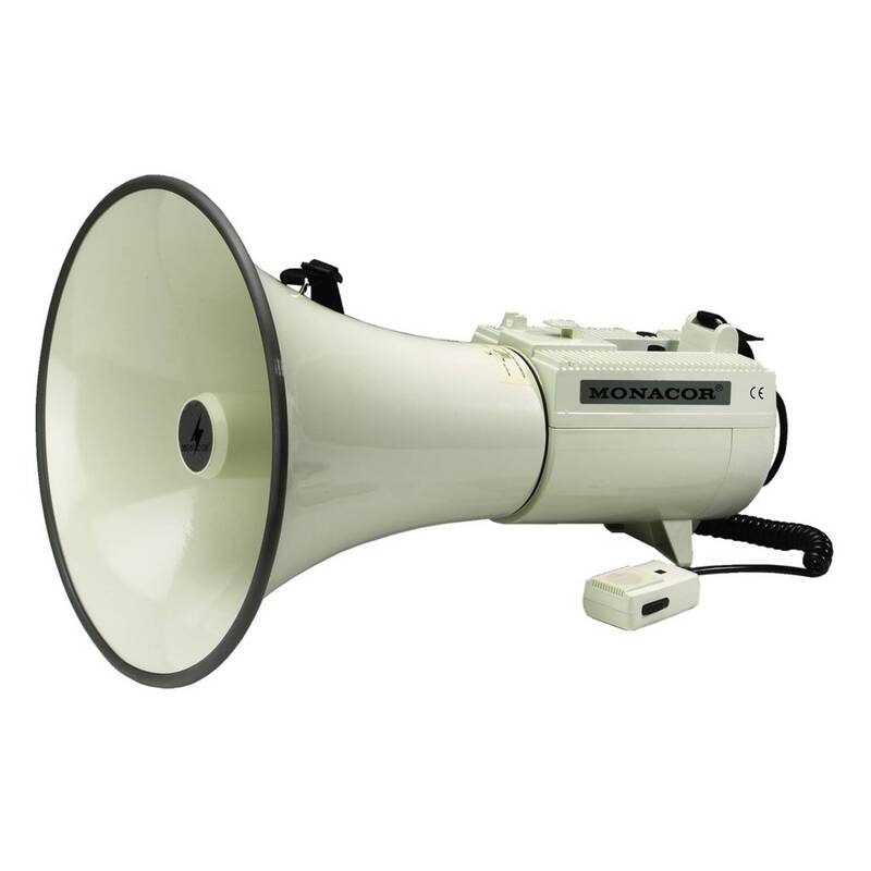 [gebraucht] B-ware Monacor Megaphon Tm-45 Mit Handmikrofon Integrierte Sounds 45 W 124 Db