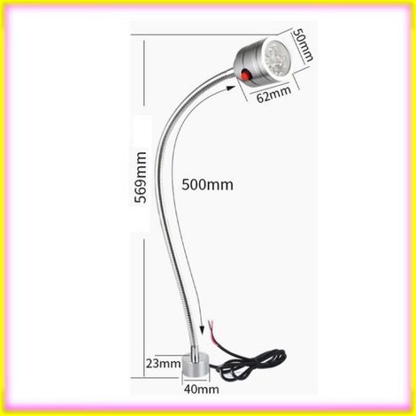 Keenso Lampe De Travail À Led À Col De Cygne Led -schwanen Neck Work Light Light Lightmness 5w Magnetic Base Quincaillerie Lampe