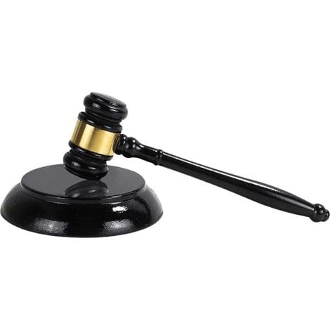 Csparcv Richterhammer Und Hölzerner Klangblock: Set Aus Hölzernem Richterhammer Für Richter, Anwälte, Versammlungen, Auktionen Und Rollenspiele Für Kinder.