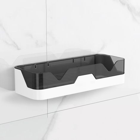 Lntyq Ensemble De Supports De Douche, Paniers De Douche, Supports De Salle De Bains Non Percés, Supports De Salle De Bains, Pour Salle De Bains / Cuisine (gris Étoilé 28.8 11 6.2cm)