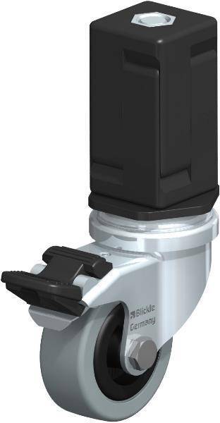 [neuwertig] B-ware Blickle Lenkrolle Rolle Mit Feststeller Rad-ø 50 Mm Lra-vpa 50g-fi-ev07 Grau747