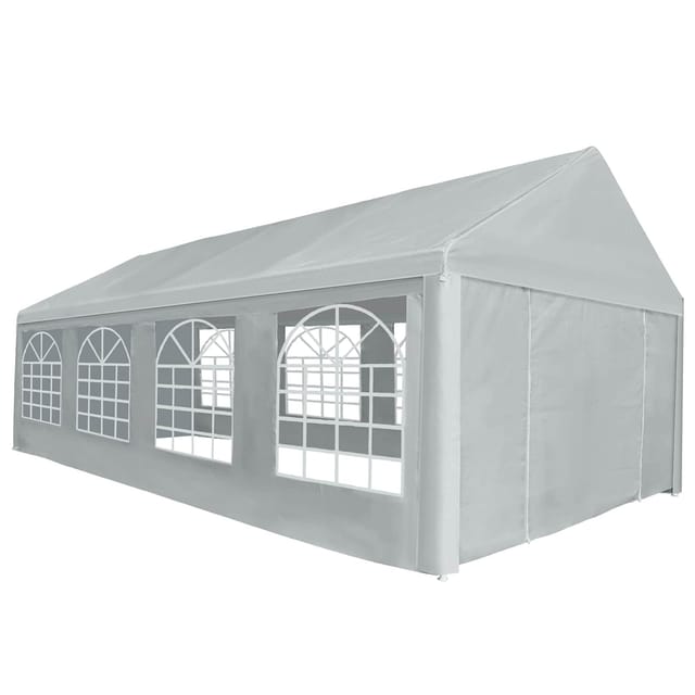Zeltstoff Ohne Gestell Grau 8 X 4 M Pe Vidaxl