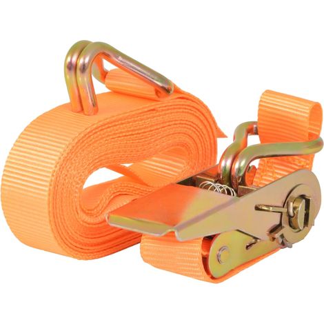 Vidaxl Sangle D’arrimage 10 Pcs 0,4 Tonne 6 M X 25 Mm Orange