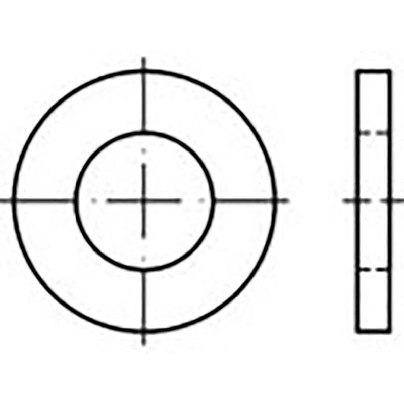 [neuwertig] B-ware Toolcraft Unterlegscheibe Din1440 Edelstahl V2a Bolzen 18mm 30mm 4mm 100 Stück