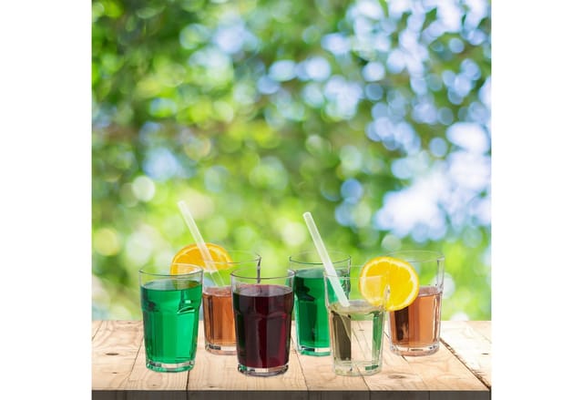 Trinkgläser 6er Set, 300ml, Gastro, Gläserset Für Den Haushalt, Spülmaschinenfest, Cocktailgläser, Transparent - Relaxdays