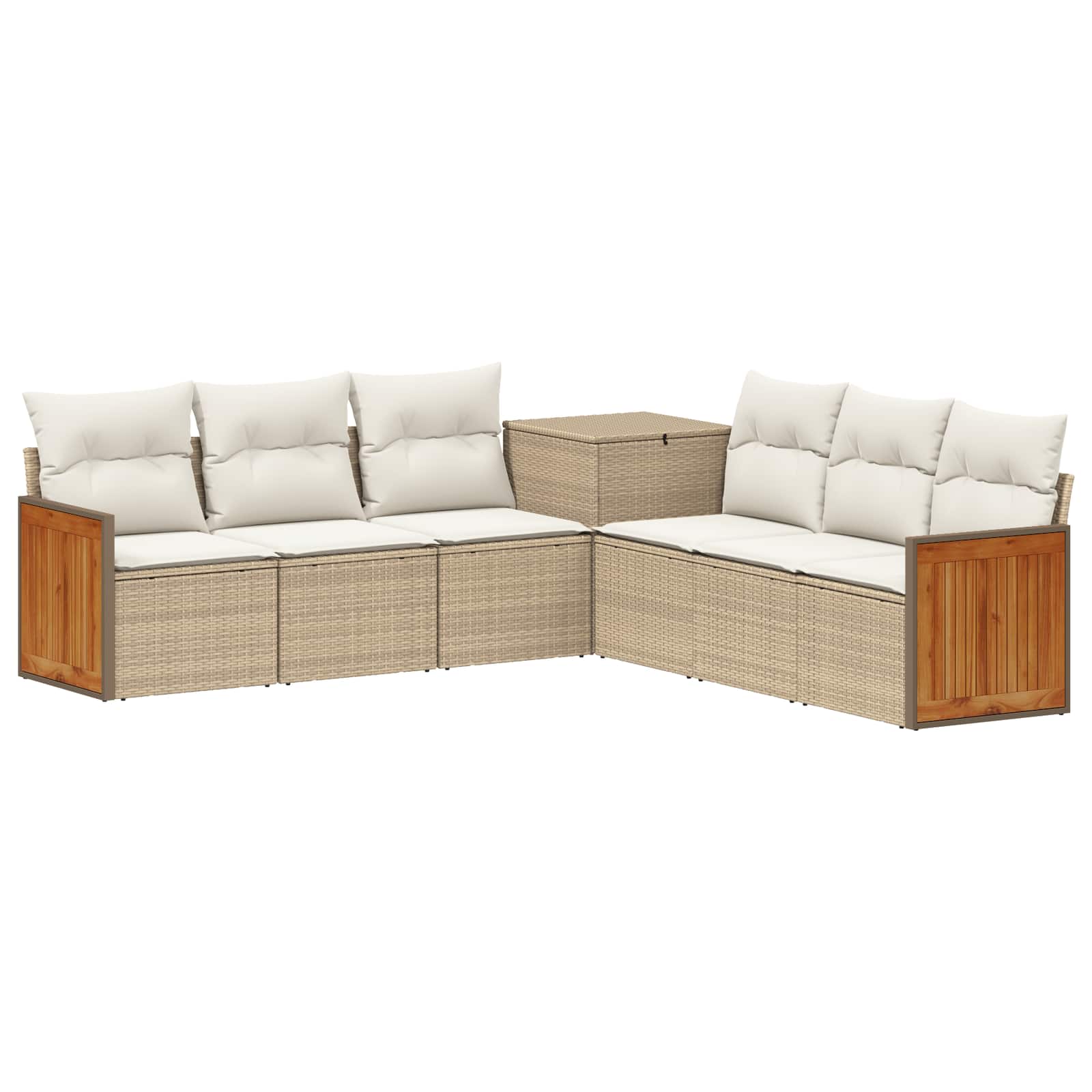 Sofa Set 7 Stk. Beige Und Cremeweiß 118 X 62 X 69 Cm Vidaxl