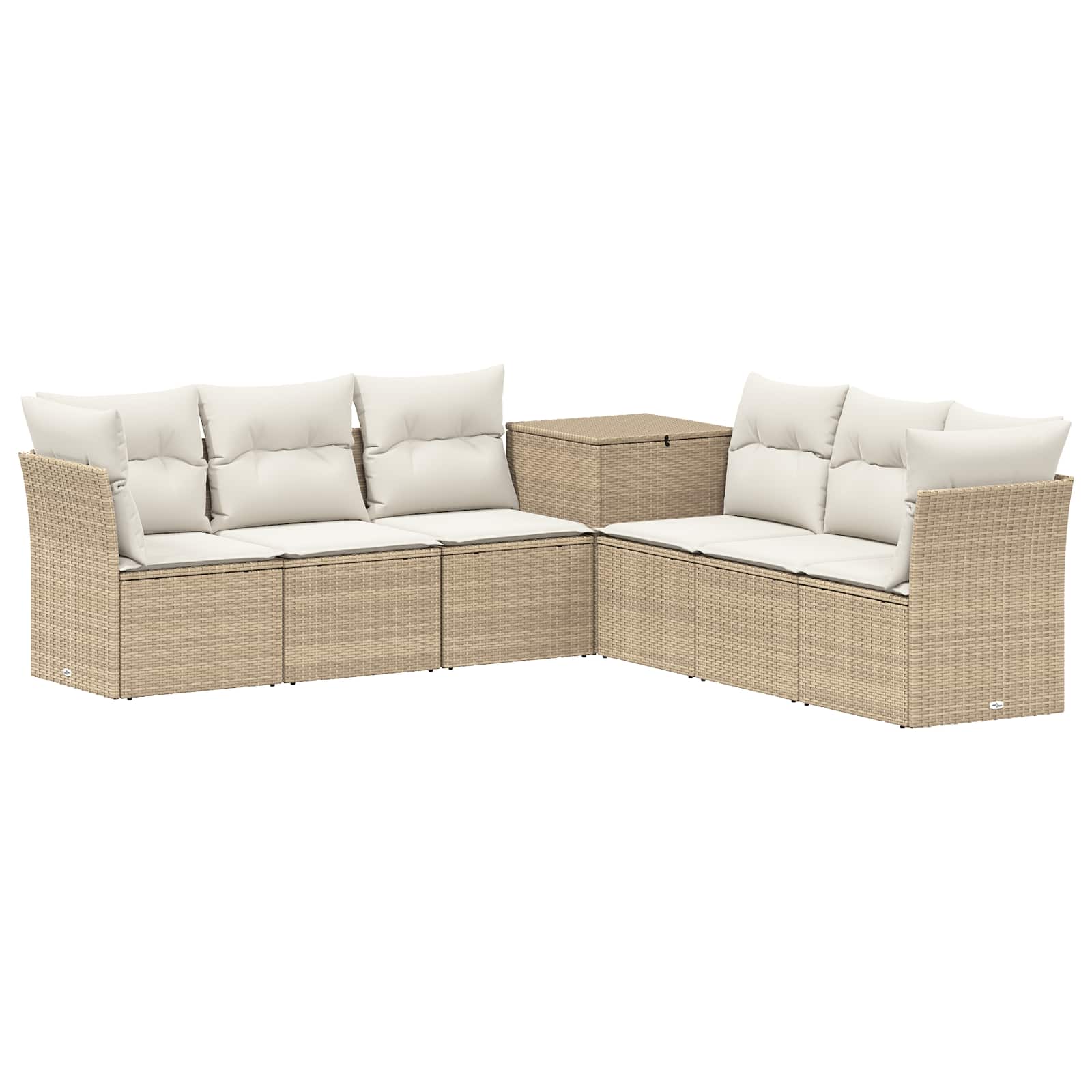 Sofa Set 7 Stk. Beige Und Cremeweiß 234 X 234 X 85 Cm Vidaxl