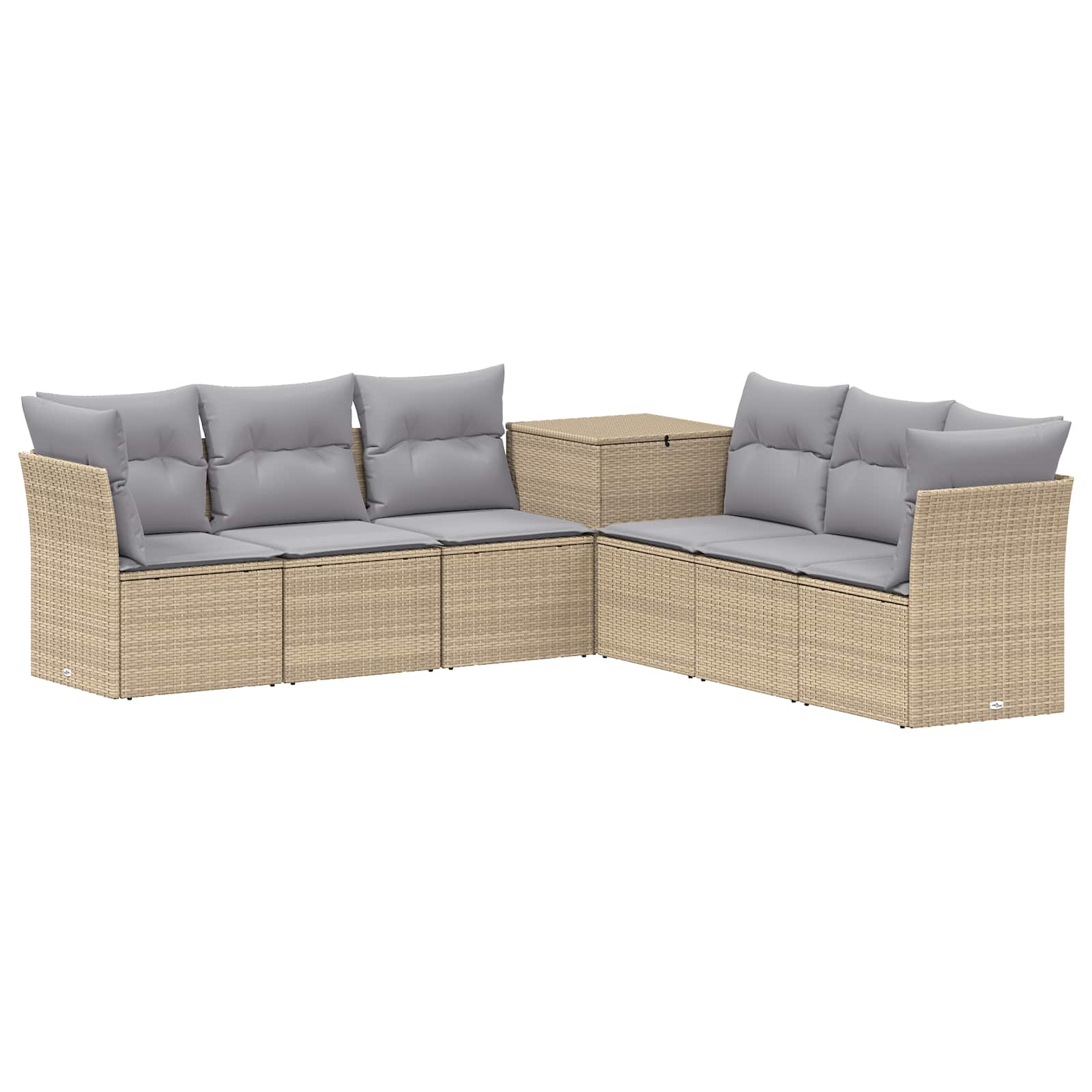 Sofa Set 7 Stk. Beige Und Hellgrau 234 X 234 X 85 Cm Vidaxl