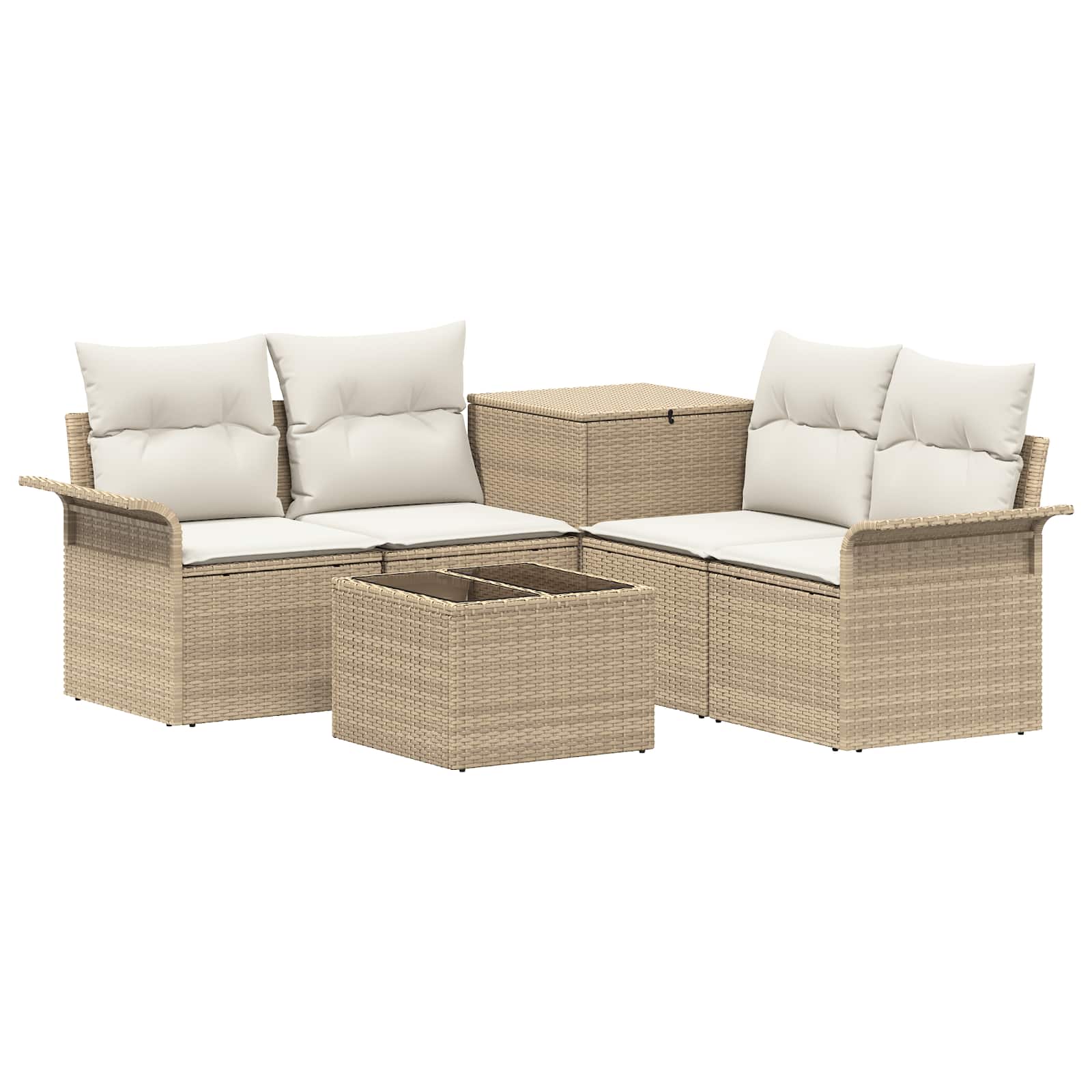 Maison Exclusive - Sofa Set 6 Stk. 4-sitzer Beige Und Cremeweiß