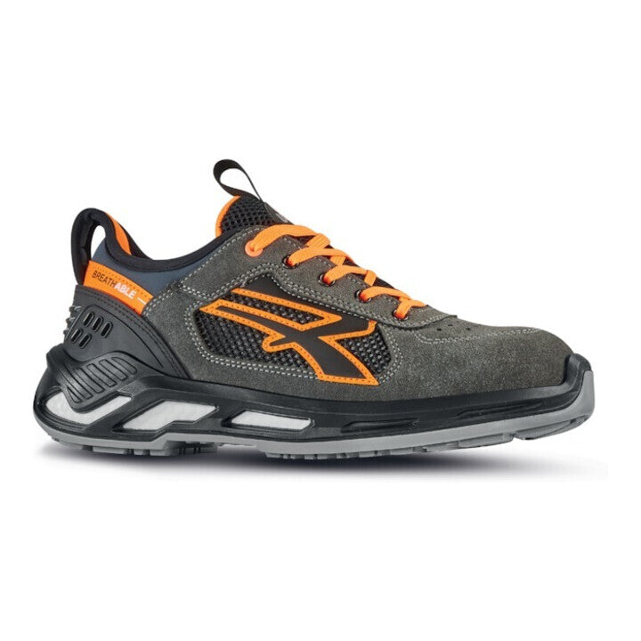 [neuwertig] B-ware Upower Sicherheitsschuh Arbeitsschuh Ryder Gr45 S1p Src Esd Leder Grau/orange