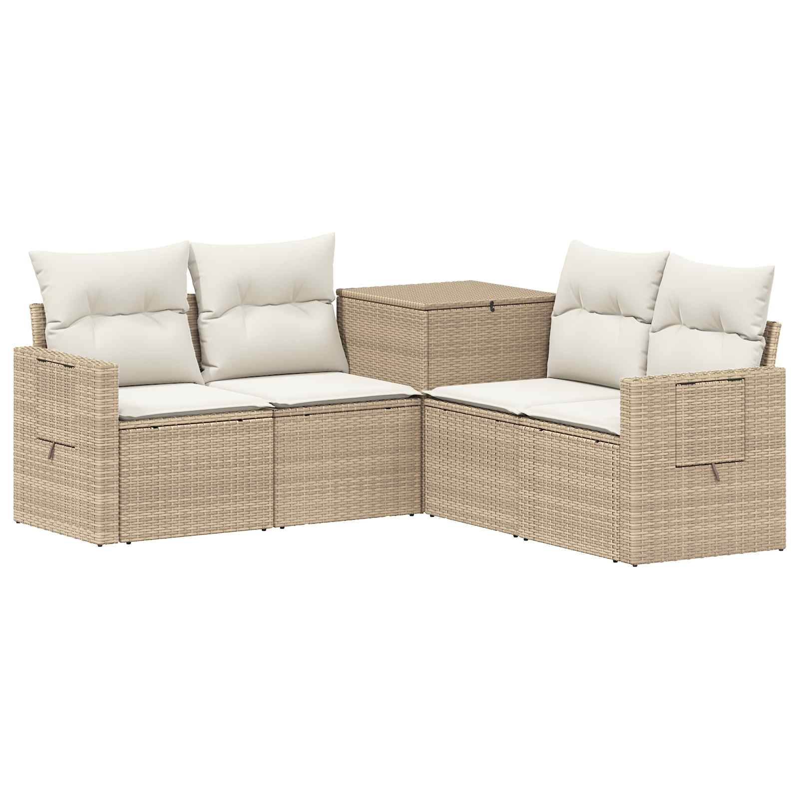 Sofa Set 5 Stk. Beige Und Cremeweiß 179 X 179 X 85 Cm Vidaxl