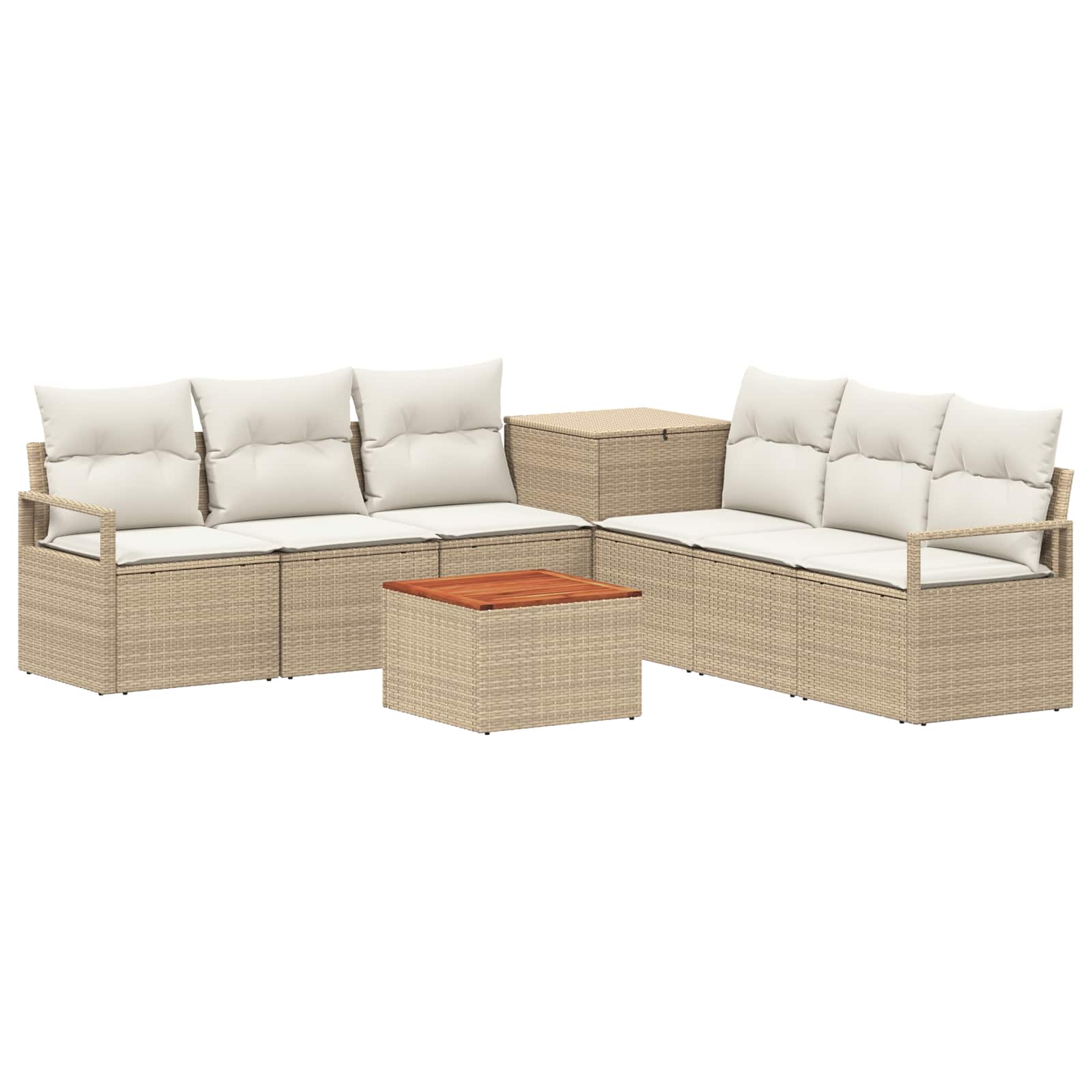 Sofa Set 8 Stk. Beige Und Cremeweiß 55 X 55 X 37 Cm Vidaxl