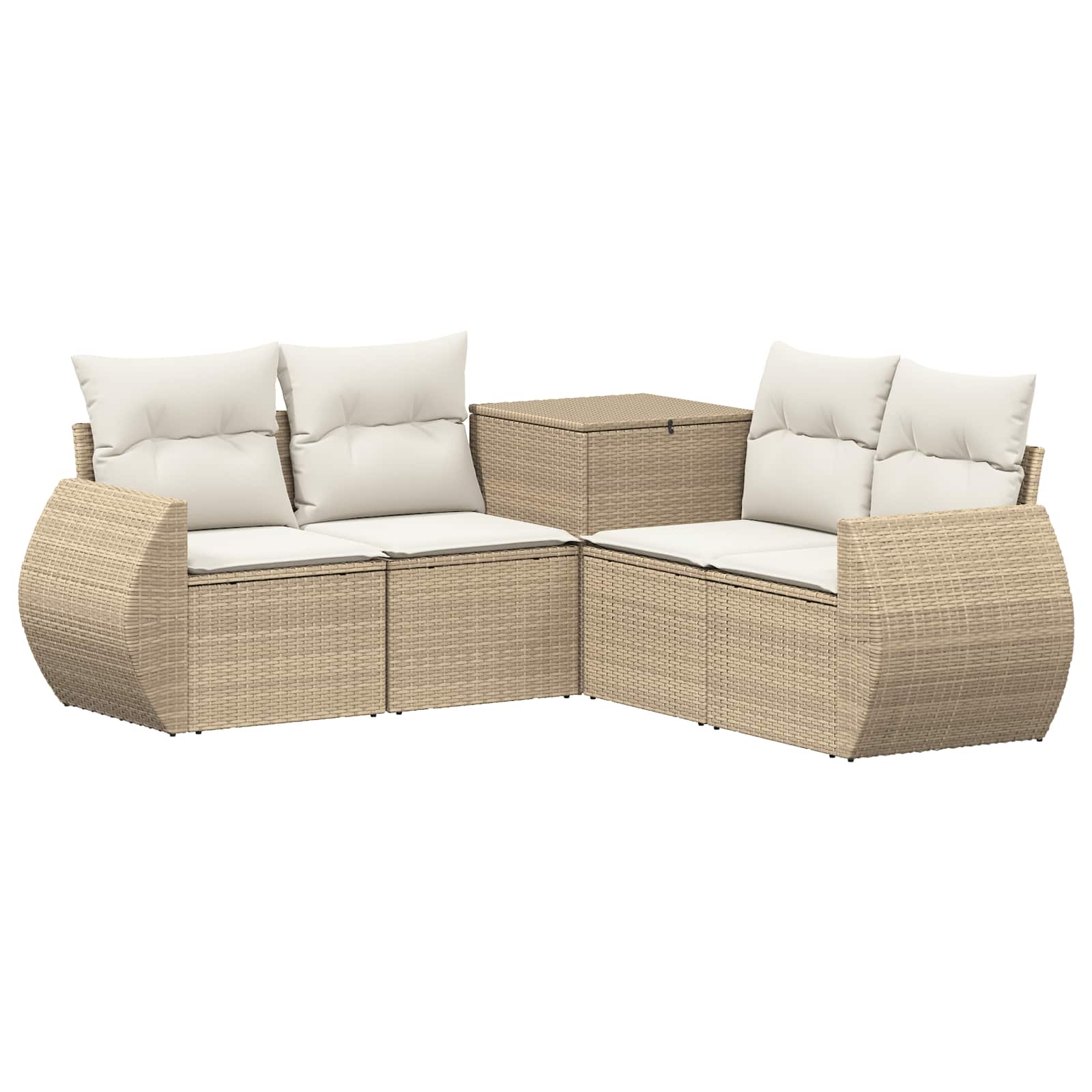 Sofa Set 5 Stk. Beige Und Cremeweiß 188 X 188 X 85 Cm Vidaxl