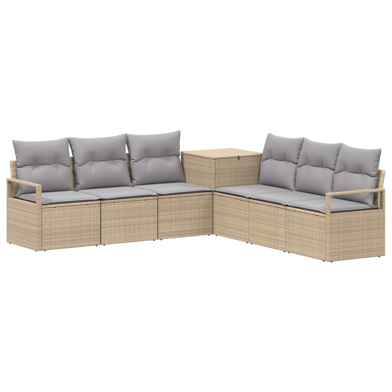 Sofa Set 7 Stk. Beige Und Hellgrau 120 X 62 X 69 Cm Vidaxl