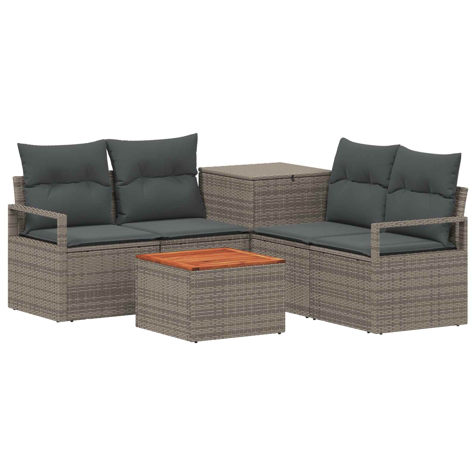 Sofa Set 6 Stk. Grau Und Dunkelgrau 55 X 55 X 37 Cm Vidaxl