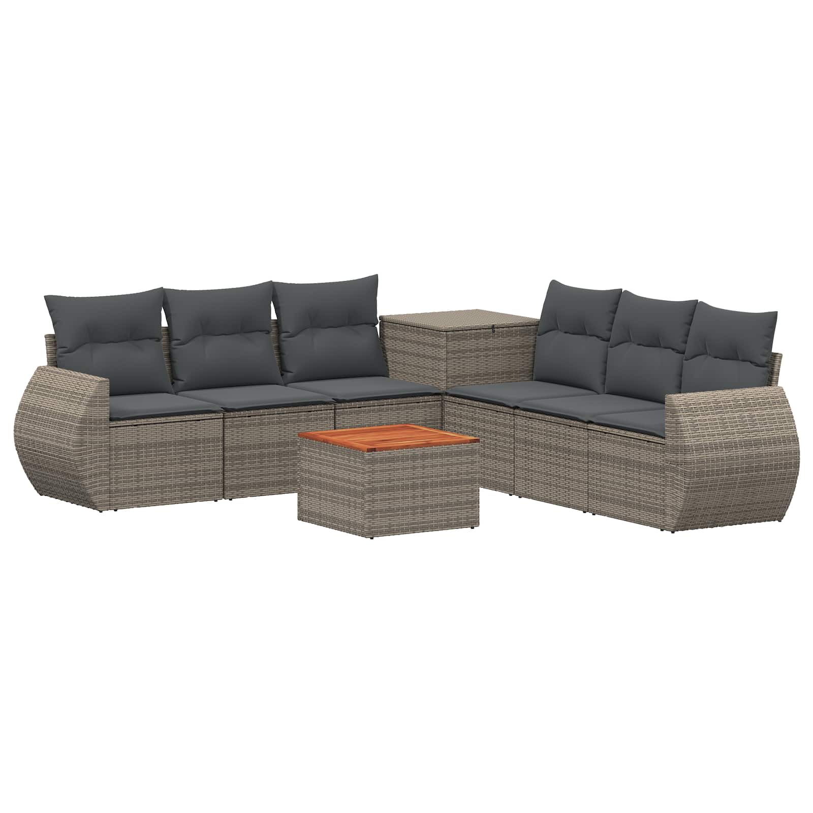 Sofa Set 8 Stk. Grau Und Dunkelgrau 55 X 55 X 37 Cm Vidaxl