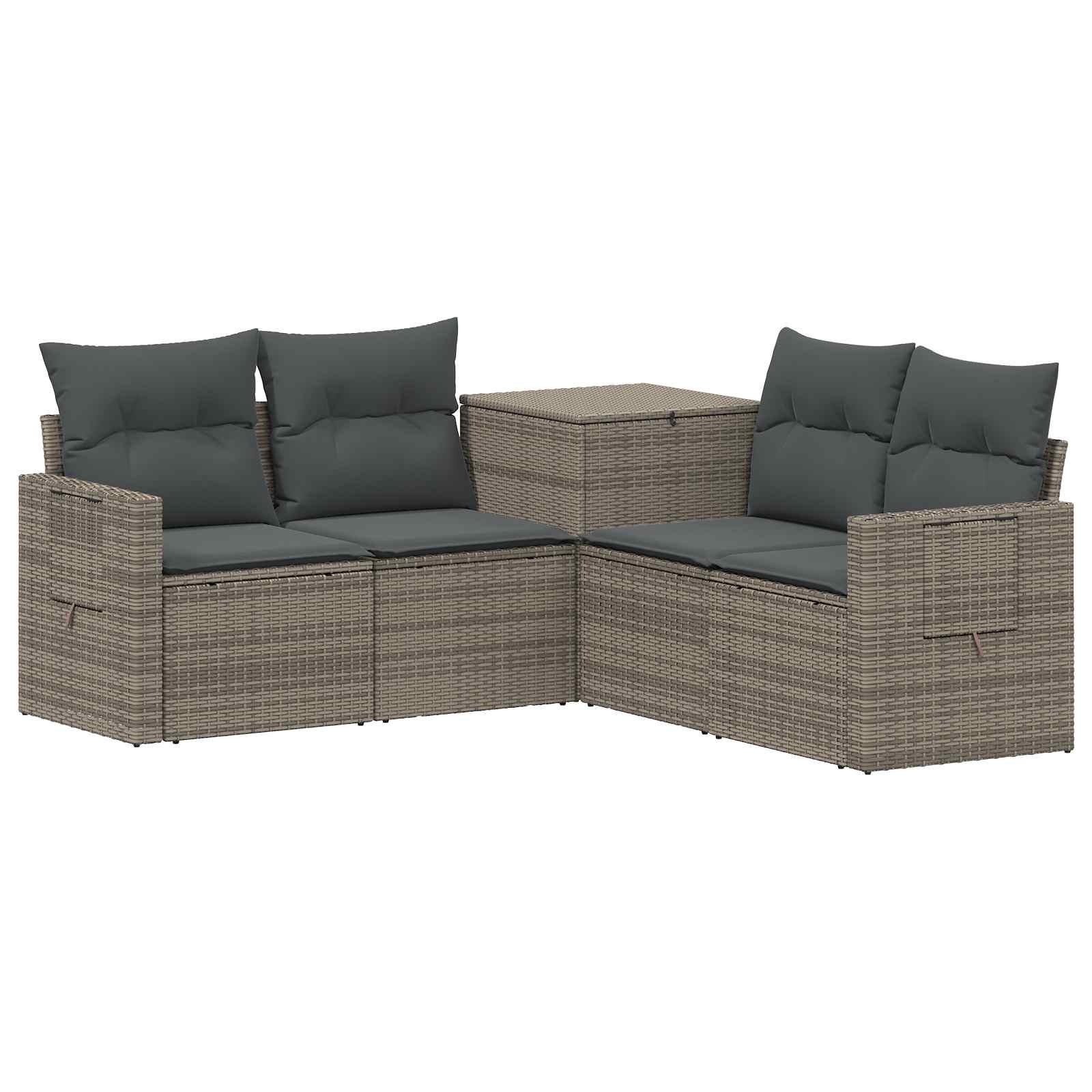 Sofa Set 5 Stk. Grau Und Dunkelgrau 179 X 179 X 85 Cm Vidaxl