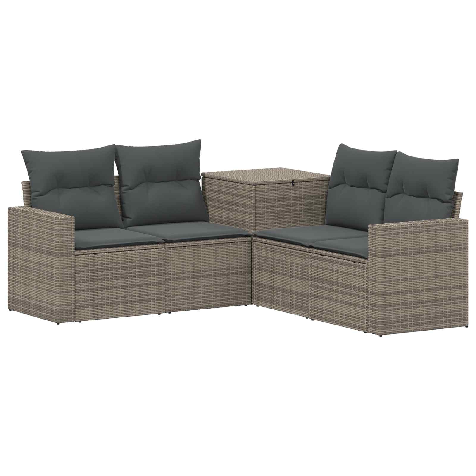 Sofa Set 5 Stk. Grau Und Dunkelgrau 182,5 X 182,5 X 85 Cm Vidaxl