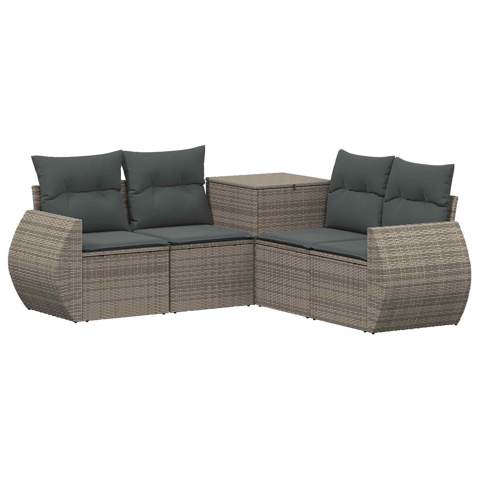 Sofa Set 5 Stk. Grau Und Dunkelgrau 188 X 188 X 85 Cm Vidaxl