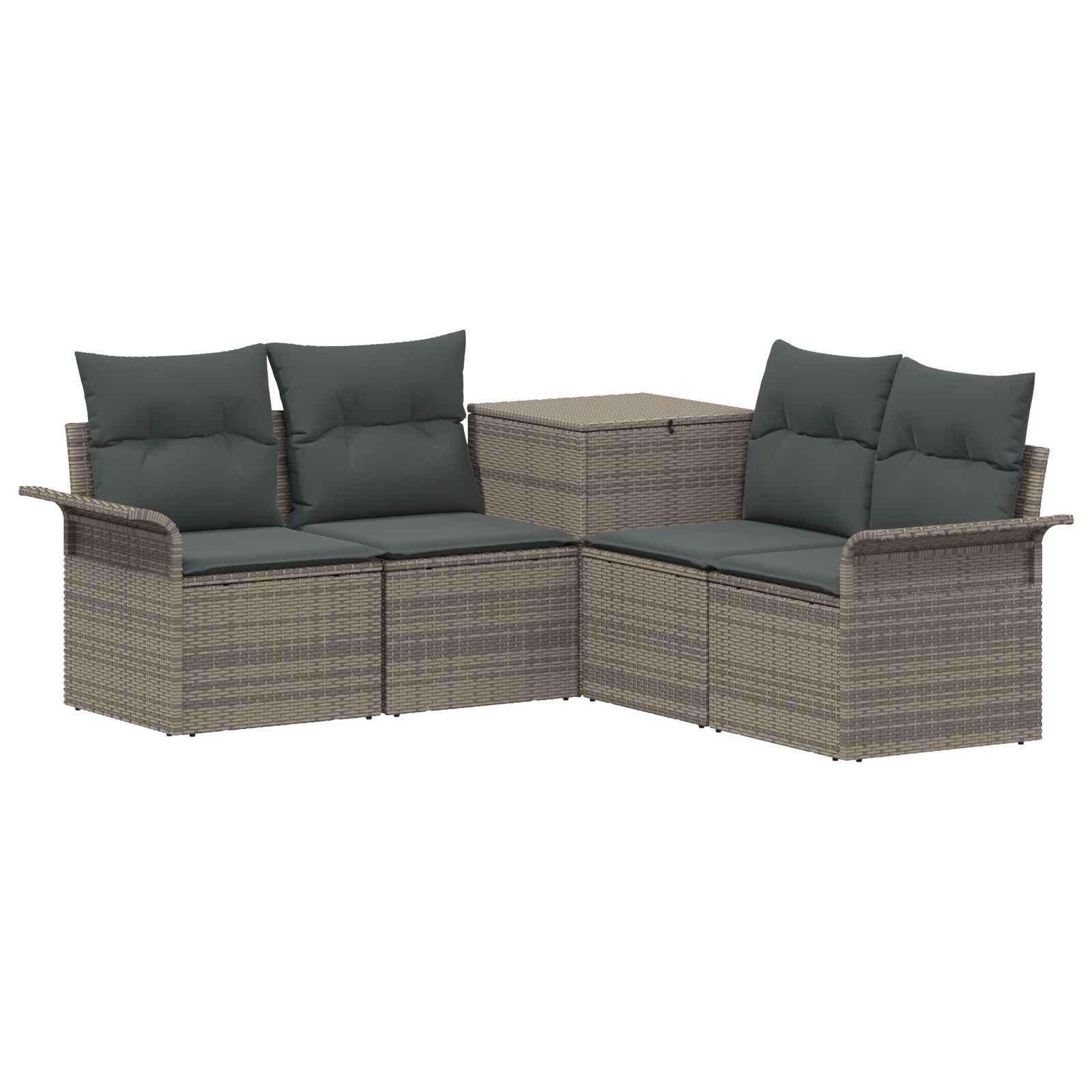 Sofa Set 5 Stk. Grau Und Dunkelgrau 187,5 X 187,5 X 85 Cm Vidaxl