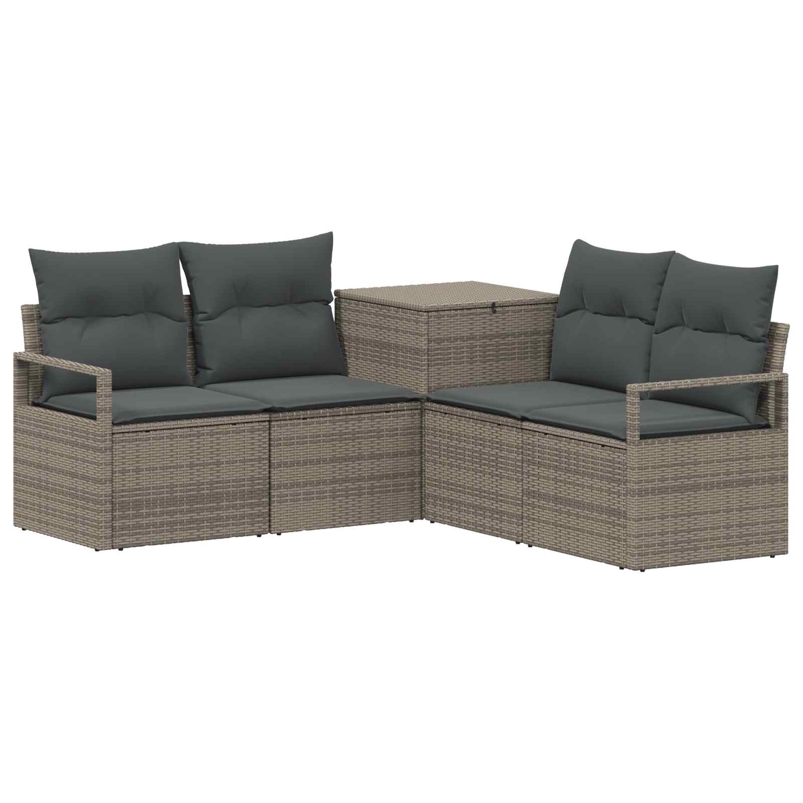 Sofa Set 5 Stk. Grau Und Dunkelgrau 177 X 177 X 85 Cm Vidaxl