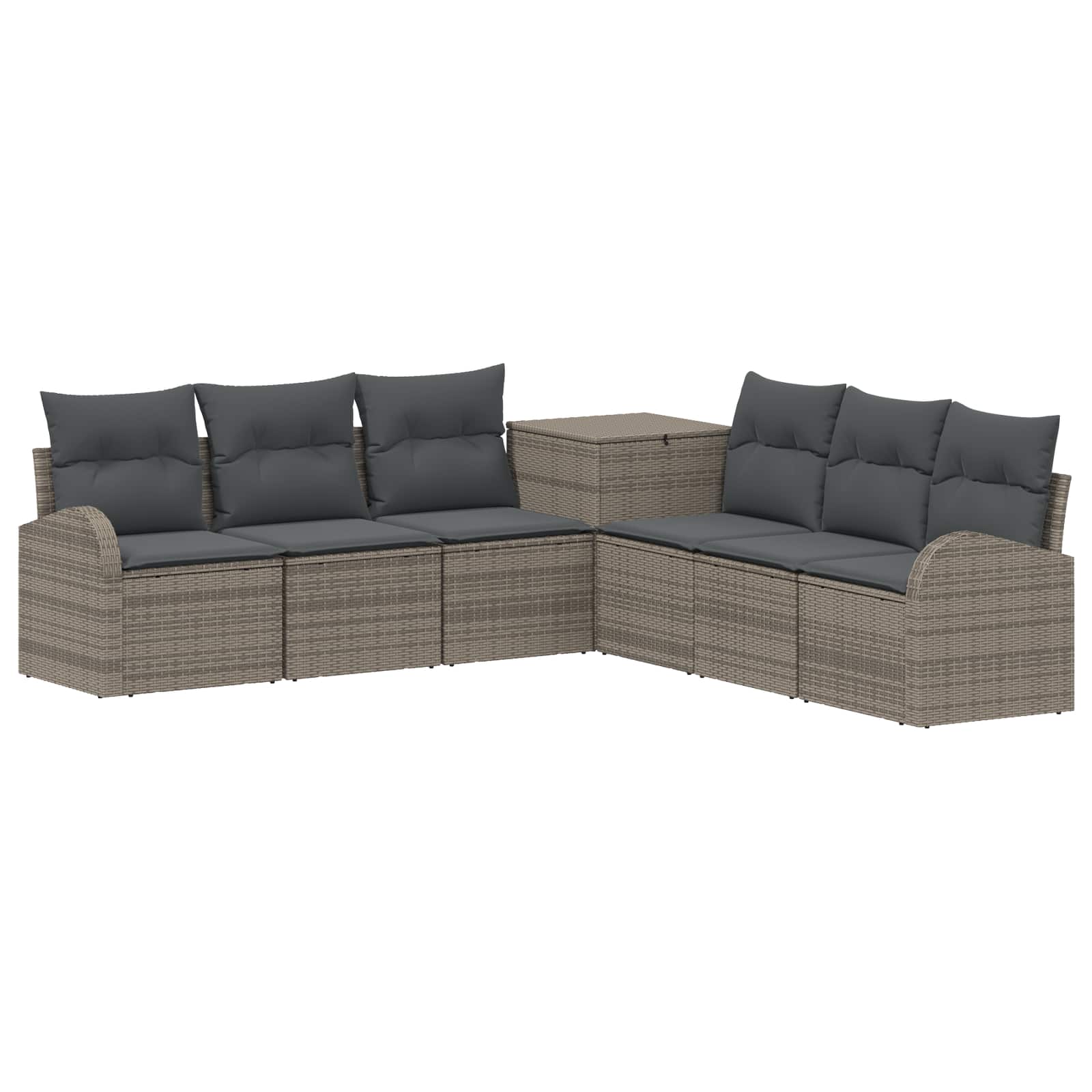 Sofa Set 7 Stk. Grau Und Dunkelgrau 124 X 62 X 69 Cm Vidaxl