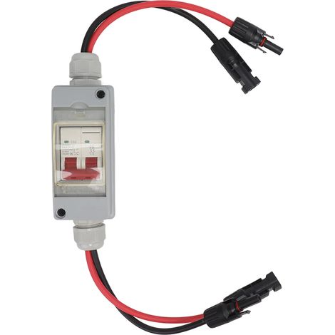 Circuit Breaker Mcb 2p Dc 500v 32a Disconnect Switch With Ip65 Waterproof Distribution Box With Cable And Pv Connector