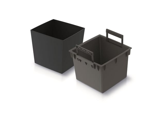 Quadratischer, Niedriger Blumentopf Urbi Durs300l Anthrazit