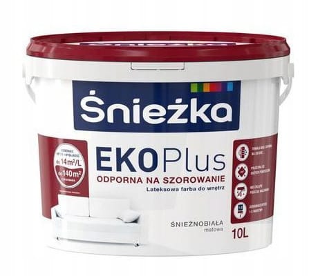 Śnieżka Eko Plus Latexfarbe Schneeweiß 10l