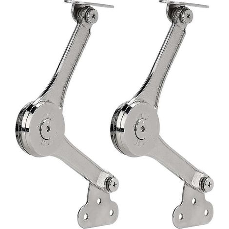 2pcs Heavy Duty Lid Support Hinges Soft Close Folding Lid Stay Hinge Keep Lid Hinge Open For Cabinet