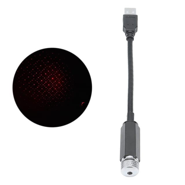 Tragbare Led-sternenleuchte Fürs Dach, Romantische Auto- Und Himmelsbeleuchtung, Usb-aufladbar Für Drinnen Und Draußen, Rot