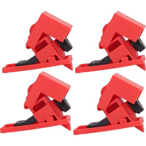 Circuit Breaker Lockout - 4-piece Clamp-on Kit - 120-277 V - Abs Material - For Single Pole Breakers - 4 Units