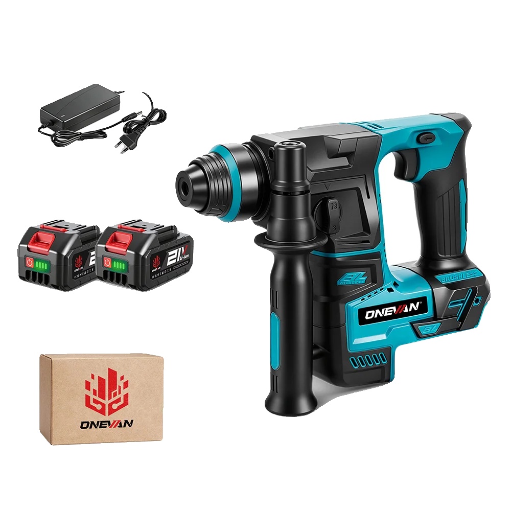 Elektrischer Hammer, Kabellos, 2500 W Leistung, 2 Akkusätze A