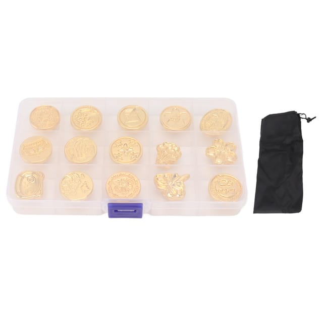 Set Mit 15 Originalen Wachsstempeln In Speziellen Formen Für Karten, Umschläge, Einladungen Und Geschenkverpackungen.