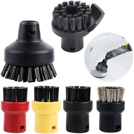 Set Aus 6 Rundbürsten Für Dampfreiniger Kärcher Sc1 Sc2 Sc3 Sc4 Sc5 Sc7 Ctk10 Dampfreinigungsbürste 2 Große Bürstendüsen + 4 Kleine Rundbürstendüsen