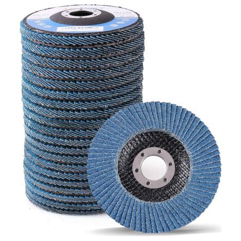 Flap Discs 4 1/2 For Angle Grinder, 20pcs, 60 Grit Sanding Disc, 4.5" X 7/8” Grinding Wheels Welding Tools, Premium Zirconia Abrasive For Metal, Stainless Steel, Type 27