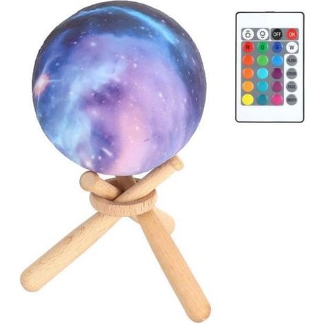 Lampe Lune Led 3.9in 3d 16 Couleurs Led Moon Lamp Touch Télécommande Rgbw Night Light Lampe De Chevet Pour La Maison