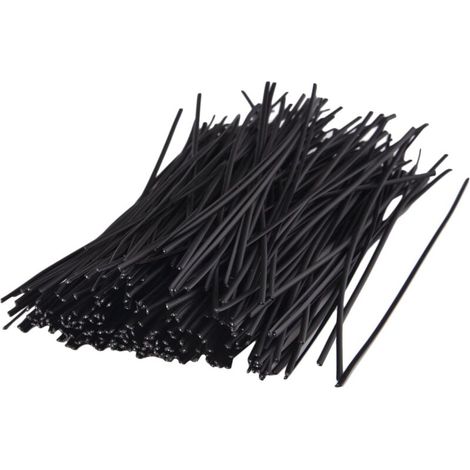 Metallkabelbinder Für Gedrehtes Kabel, 1000 Stück, Wiederverwendbar (6 Zoll, Schwarz)
