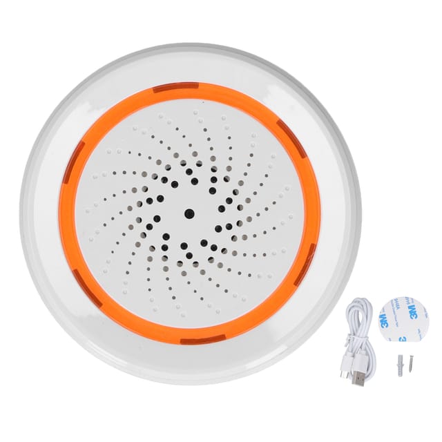 Zigbee 3.0 90db Smart-sirene Mit Akustischem Alarm, Tuya-kompatibel Für Drahtlose Sicherheit, 5v/1a Netzteil