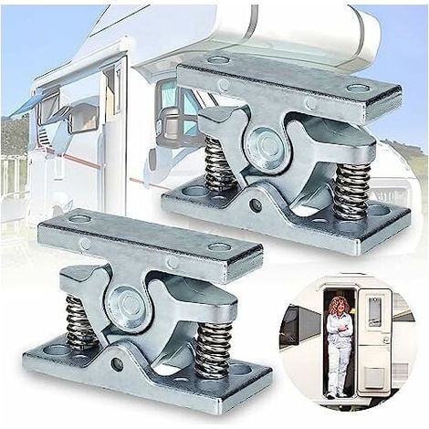 Door Stop - Zinc Alloy Spring Door Block - For Caravan Motorhome Yacht Garden Gate - 2 Pieces